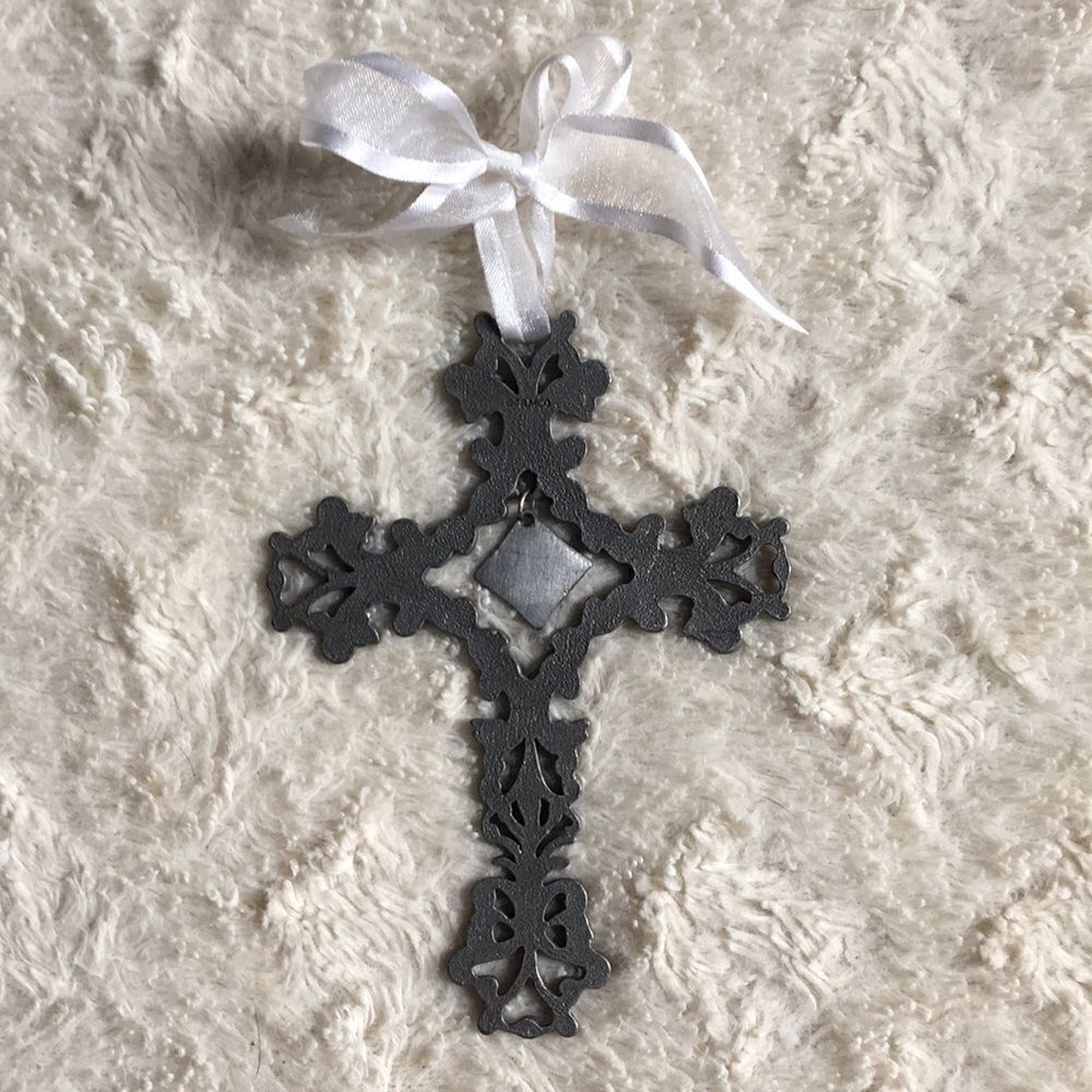 Pewter Bless This Child Cross - Picture 4 of 4